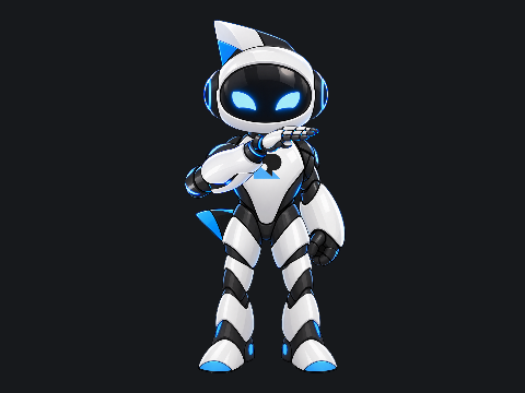 Rigbytron, the Rigby2D robot mascot